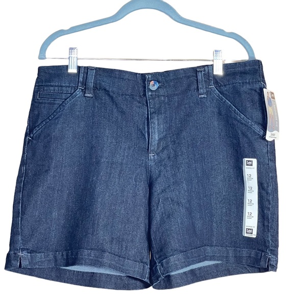 Lee Women’s Mid Rise Denim Jean Dark Wash Persian Short 12 M NWT - Picture 9 of 9